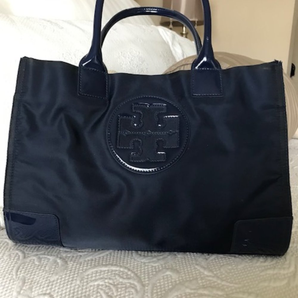 Tori Burch Navy Ella Handbag